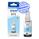 Epson 673 LC Cyan Clair Bouteille d'encre Epson d'origine (C13T67354A)