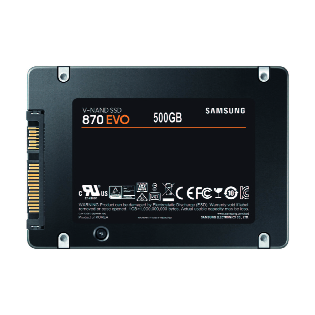 Disque Dur interne SSD Samsung 870 EVO 2.5" SATA III 500 GB