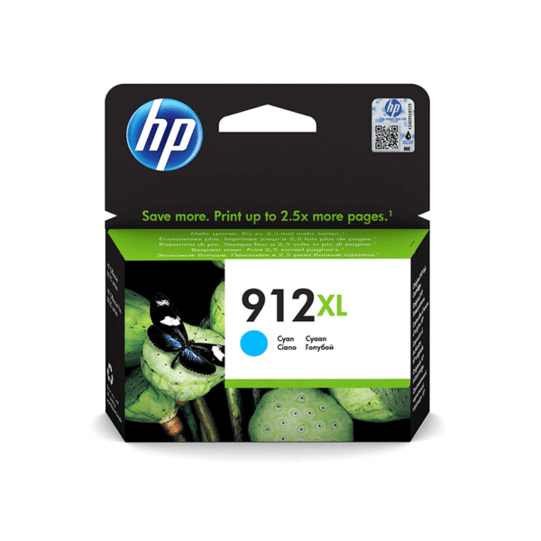 HP 912XL Cyan - Cartouche d'encre grande capacité HP d'origine (3YL81AE)