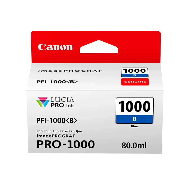 Canon PFI-1000B Bleu - Cartouche d'encre Canon d'origine (0555C001AA)