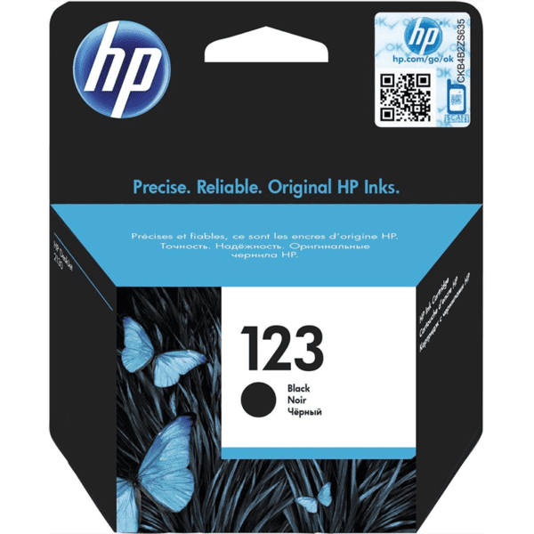 HP 123 Noir - Cartouche d'encre HP d'origine (F6V17AE)