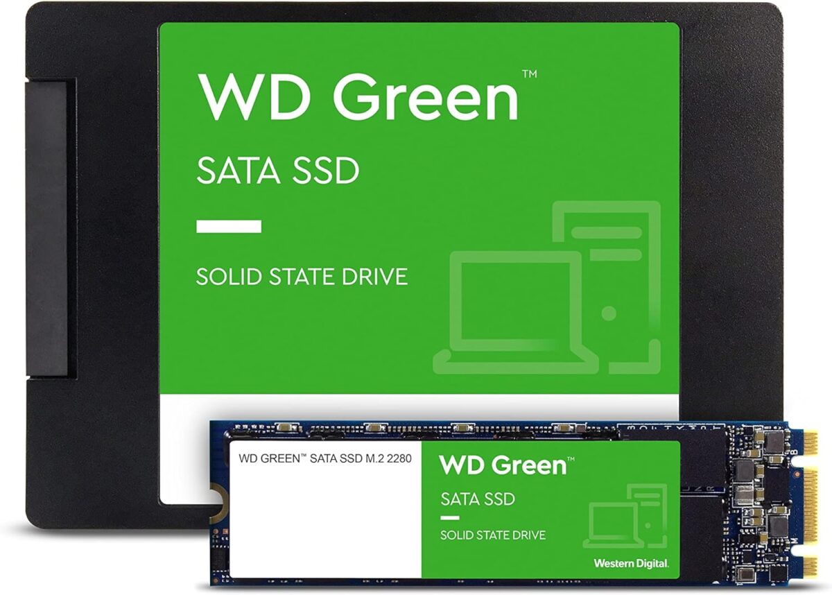Disque SSD interne Western Digital Green 1 To - SATA III 6 Gb/s - 2.5/7 mm - jusqu'à 545 Mo/s (WDS100T3G0A)