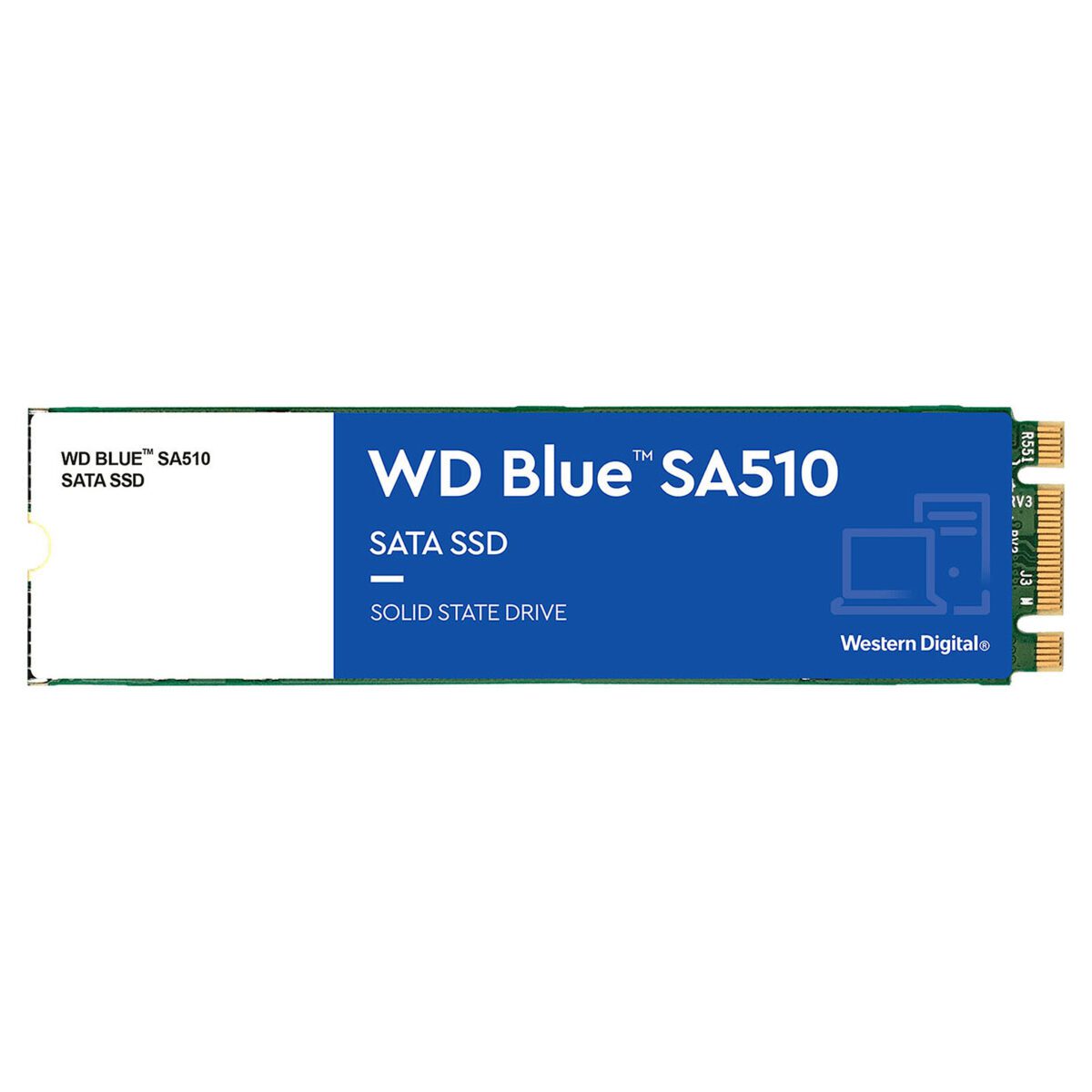 Disque dur interne Western Digital 1 To Blue SATA SSD SA510 M.2 (WDS100T3B0B)