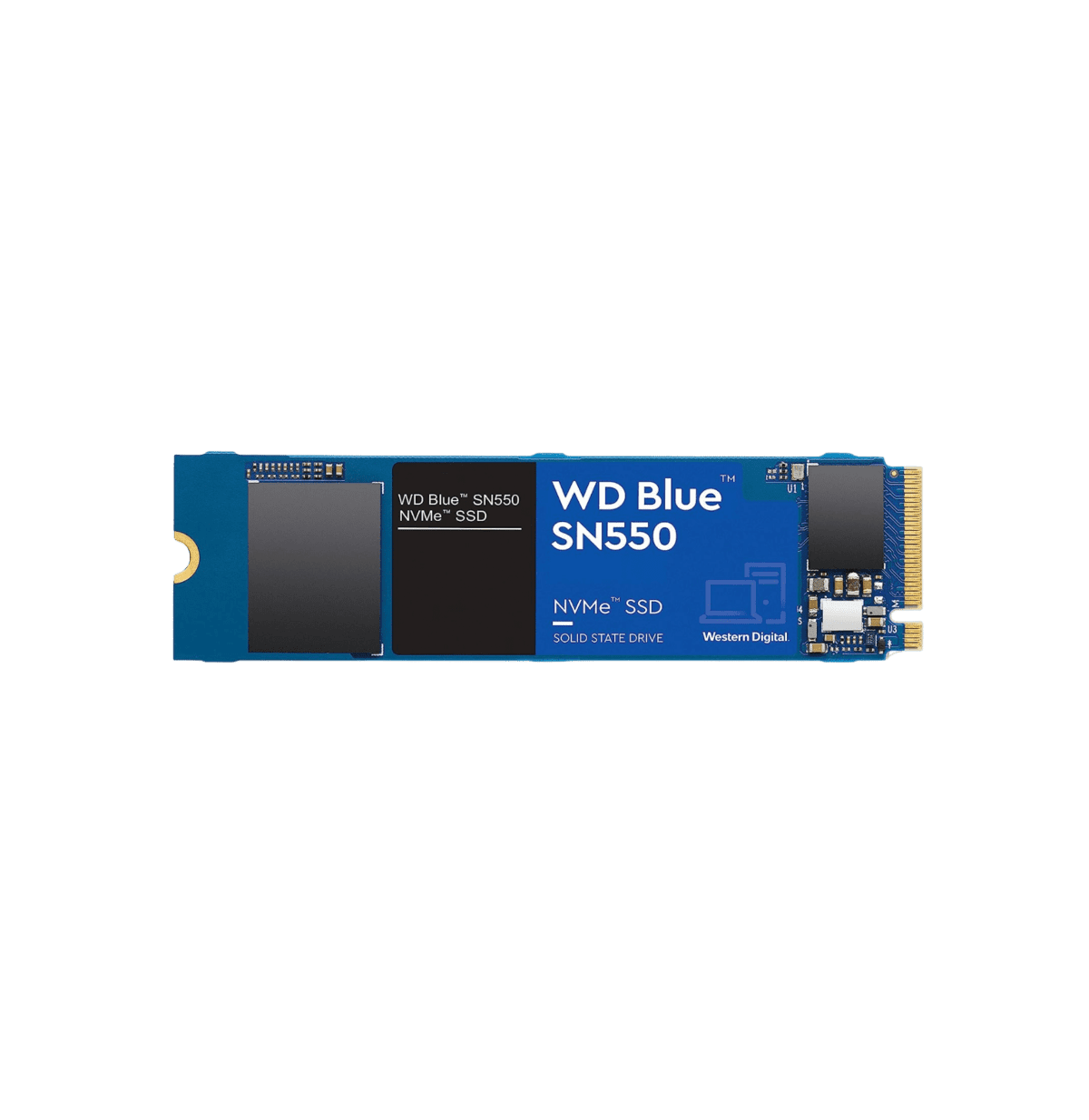 Disque dur interne SSD 500Go Western Digital Bleu SN550 M.2 NVMe (WDS500G2B0C)