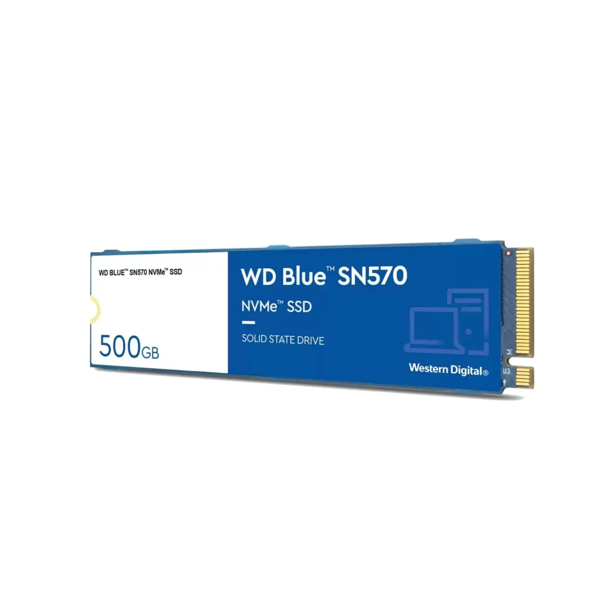 Disque SSD interne Western Digital 500 Go Blue SN570 NVMe M.2 jusqu’à 3500 Mo/s (WDS500G3B0C)